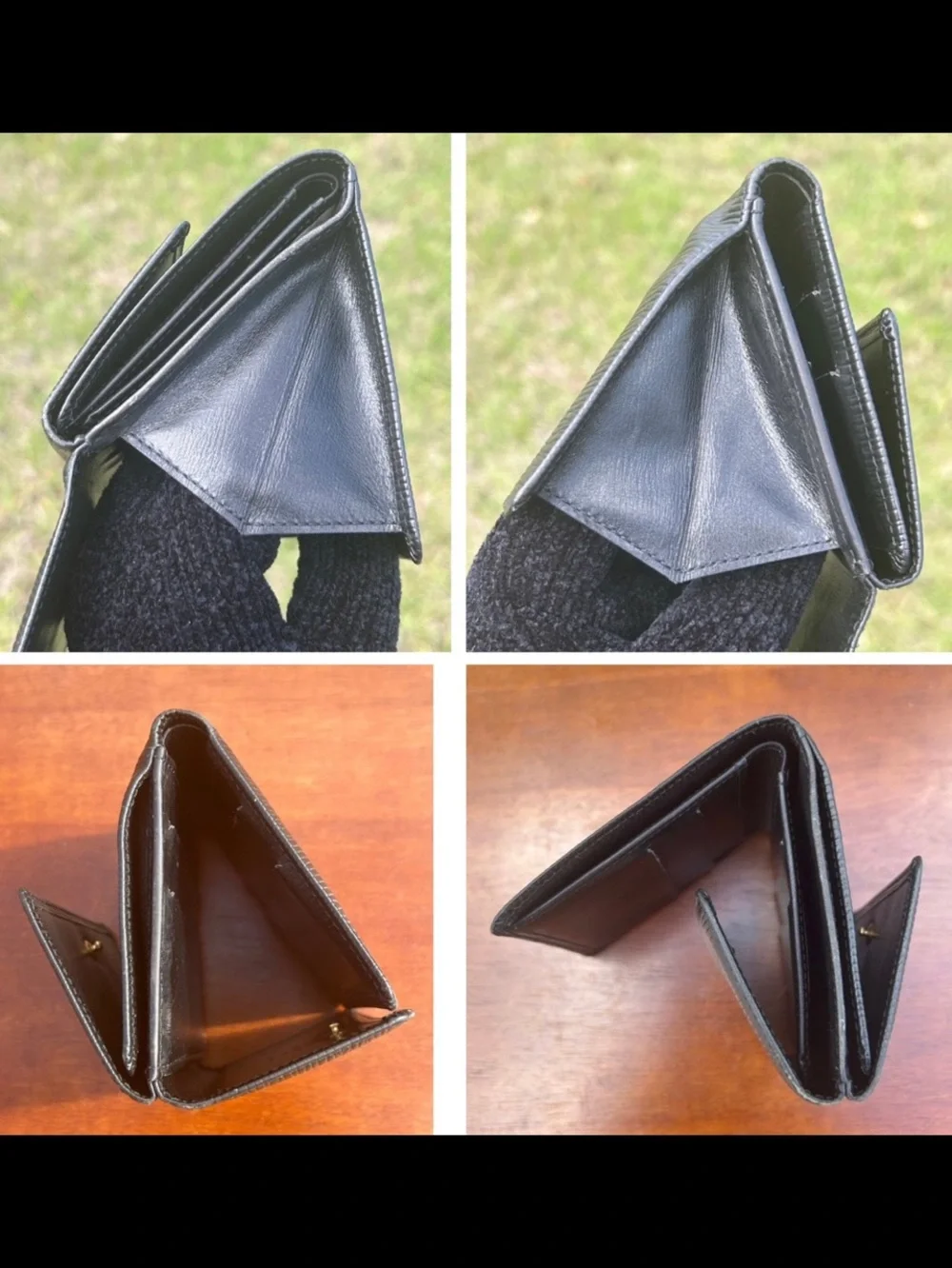 Black Louis Vuitton Epi bifold wallet